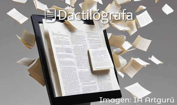 pantalla con libros volando hacia su interior y hacia afuera - imagen generada por ia Artgurú