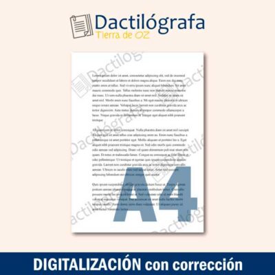 Digitalización A4 con corrección