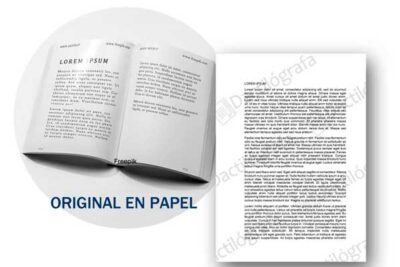 Digitalización A4 sin corrección material en papel