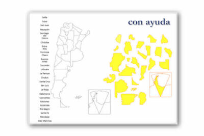Rompecabezas mapa político de Argentina en PowerPoint gratuito