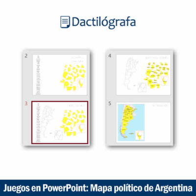 Rompecabezas mapa político de Argentina en PowerPoint gratuito