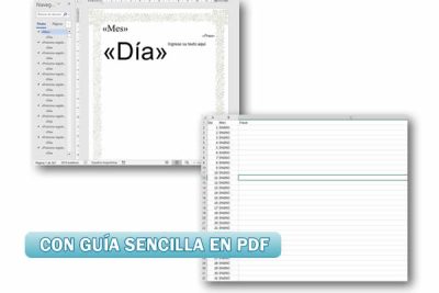 Plantilla Word generador de agendas temáticas perpetuas en tamaño A5