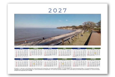 Almanaque calendario 2027 en Word editable