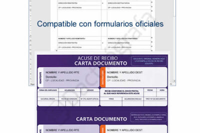 Plantilla Word de Carta Documento para formulario OCA